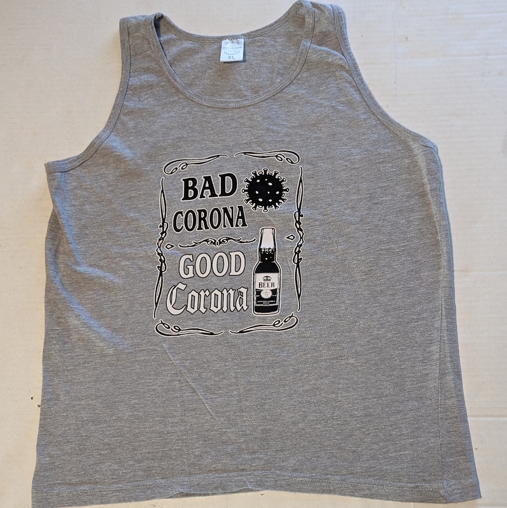 Bad Corona Good Corona Tank Gray L/XL